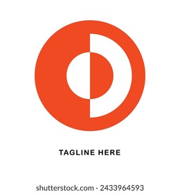 "Orange signifies vitality, white and orange half-circle symbolize unity and balance, reflecting professionalism and innovation in business and finance."