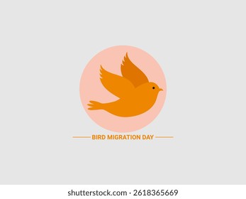 an orange silhouette of a bird in mid flight