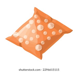 orange silica ball bag adsorbent icon