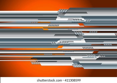 orange silver abstract hi speed internet technology background illustration. eye scan virus computer. motion move.