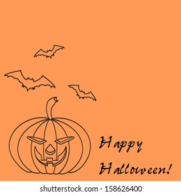 orange simple halloween background