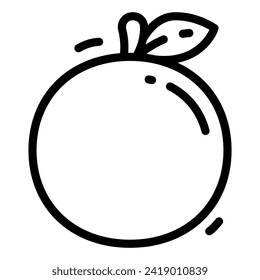 Orange Simple Line Icon Logo Symbol