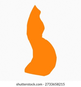 Orange Simple Map of Liechtenstein Country