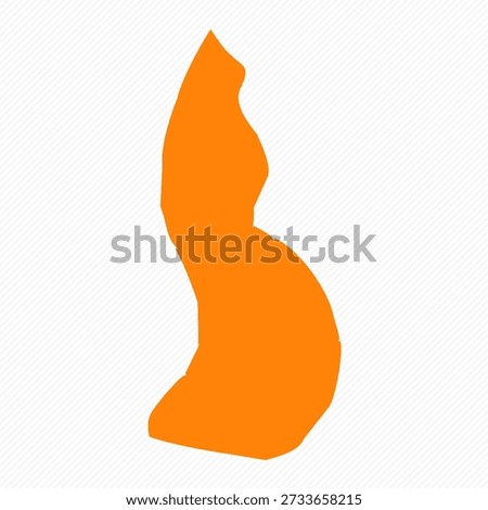 Orange Simple Map of Liechtenstein Country