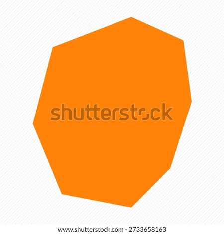 Orange Simple Map of Nauru Country