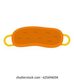 Orange sleeping mask icon flat isolated on white background vector illustration
