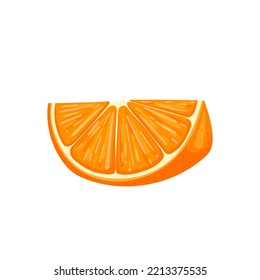 orange slice cartoon. fruit half, citrus fresh, cut closeup, vegetarian piece, juicy organic, ripe juice, sweet food orange slice vector illustration