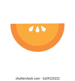 orange slice citrus fruit isolated icon vector illustration design