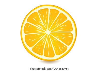 Orange slice, clipping path, isolated on a white background

