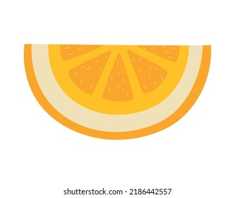 orange slice design over white