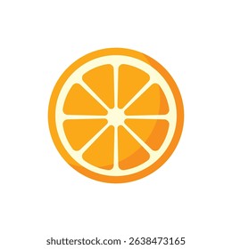 Orange slice flat vector design isolated on a white background