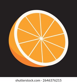 Orange Slice – Flat Vector Illustration