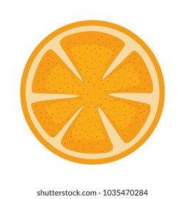 Orange slice fruit citrus coffee mug icon