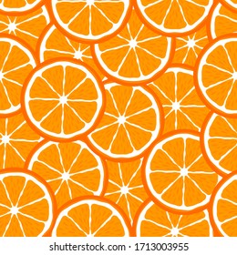Zitrusfrüchte aus Orange, nahtlos helles Muster