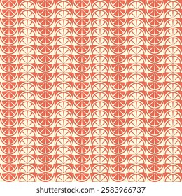 Orange Slice Fruit Geometric Pattern Modern Shapes Background