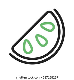 Orange, slice, fruit icon vector image. Can also be used for sweets and confectionery. Suitable for use on web apps, mobile apps and print media.