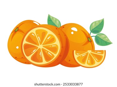 Orange slice fruit isolated concept. Vector flat graphic design element illustration