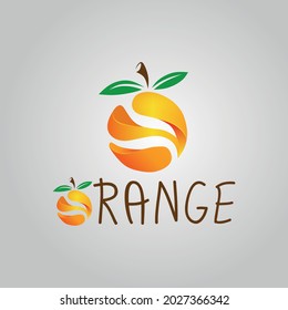 Orange Slice Fruits Vector. Orange Logo Design. 