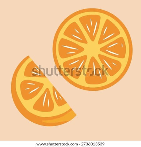 orange slice graphic design illustration