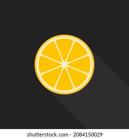 Orange slice icon. Orange fruit cut vector icon. Natural symbol. Trendy lemon sign for web site. Logo illustration.