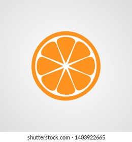 Orange slice icon. Vector illustration.