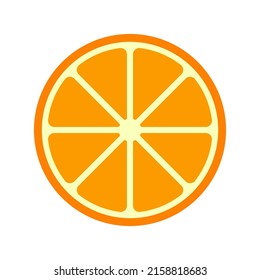 orange slice icon vector illustration 