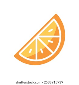 ícone de fatia laranja ilustração de vetor