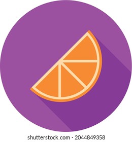 Orange slice icon vector image. Can also be used for Physical Fitness. Suitable for mobile apps, web apps and print media.