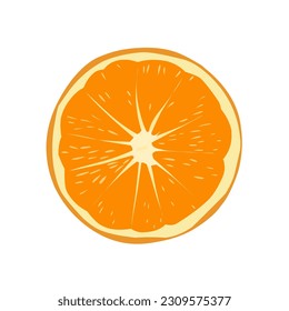 Orange slice illustration can be used for symbols 
