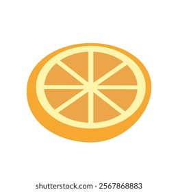 Orange slice illustration. Fruit illustration. Healthy food. Fresh fruit. Tropical fruit. Organic fruit.