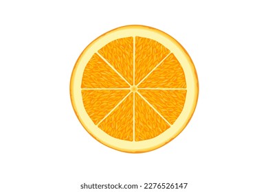 Orange slice isolated on white background