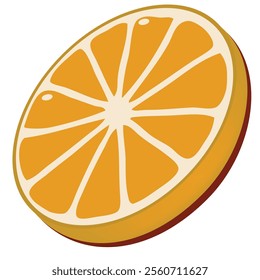 Orange slice lollipop candy. Vector illustration