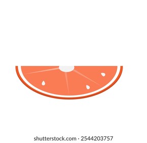 orange slice on a white background