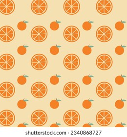 Orange Slice Pattern on orange Background