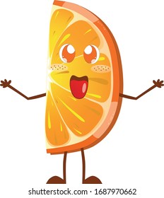 orange slice with a pretty face