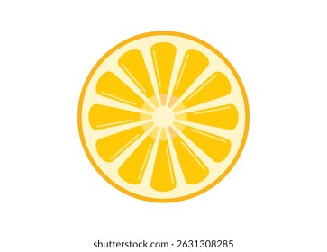 Orange slice. Simple flat illustration.