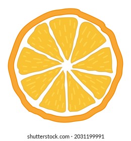 Orange Slice Streetwear Design Yellow Color Commercial Use