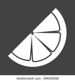 Orange, slice, tropical icon vector image. Can also be used for eatables, food and drinks. Suitable for use on web apps, mobile apps and print media