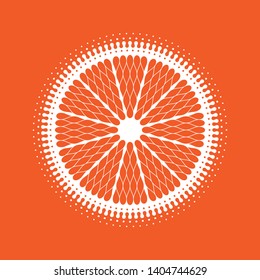 Orange slice with unique design