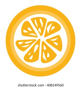 Orange slice vector for download isolated on white background
