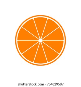 Orange slice vector illustration.