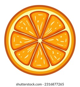 Baraja naranja. Ilustración vectorial aislada en fondo blanco.
