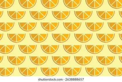 Orange sliced fruits pattern background vector design