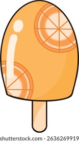Orange Sliced ​​Fruit Ice Cream