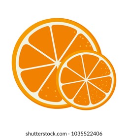 orange sliced isolated icon