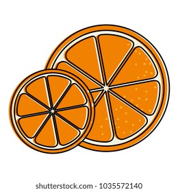 orange sliced isolated icon