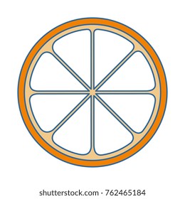 orange sliced isolated icon
