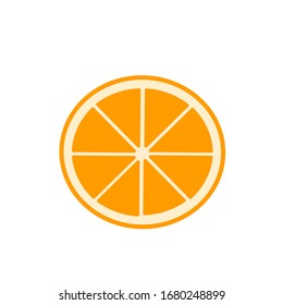 Orange sliced segment illustration vector