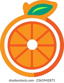 Orange Sliced Vector Icon design 