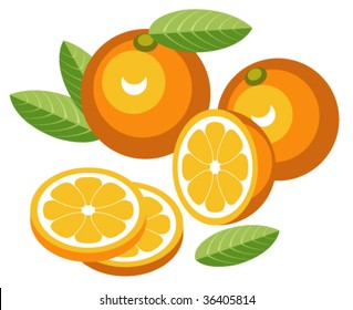 Orange with slices